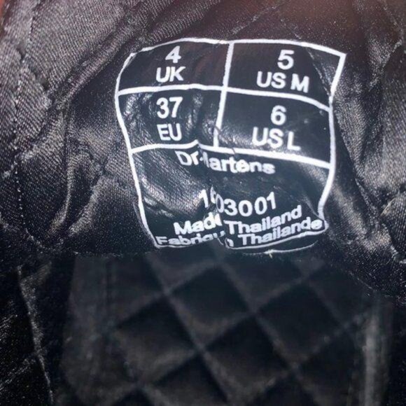 Dr. Martens Black Velvet Combat Boots Size 6 - Picture 7 of 8